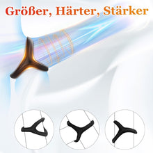 Laden Sie das Bild in den Galerie-Viewer, Mecofy Dreieckiger Penisringe, Premium Dehnbarer Silikon Penisring für Sex Männer, Pleasure Ring mit Hodensack-Ring Gürtel, Erotik Sexspielzeuge für Männer Paare, Schwarz