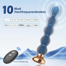 Laden Sie das Bild in den Galerie-Viewer, Analvibratoren Anfänger Analplug# für Männer und Frauen, Silikon Analkugeln Butt plug mit 10 Vibrationmodi Fernbedienung Sexspielzeug Prostate Stimulation Massager für Parre Extrem Sex