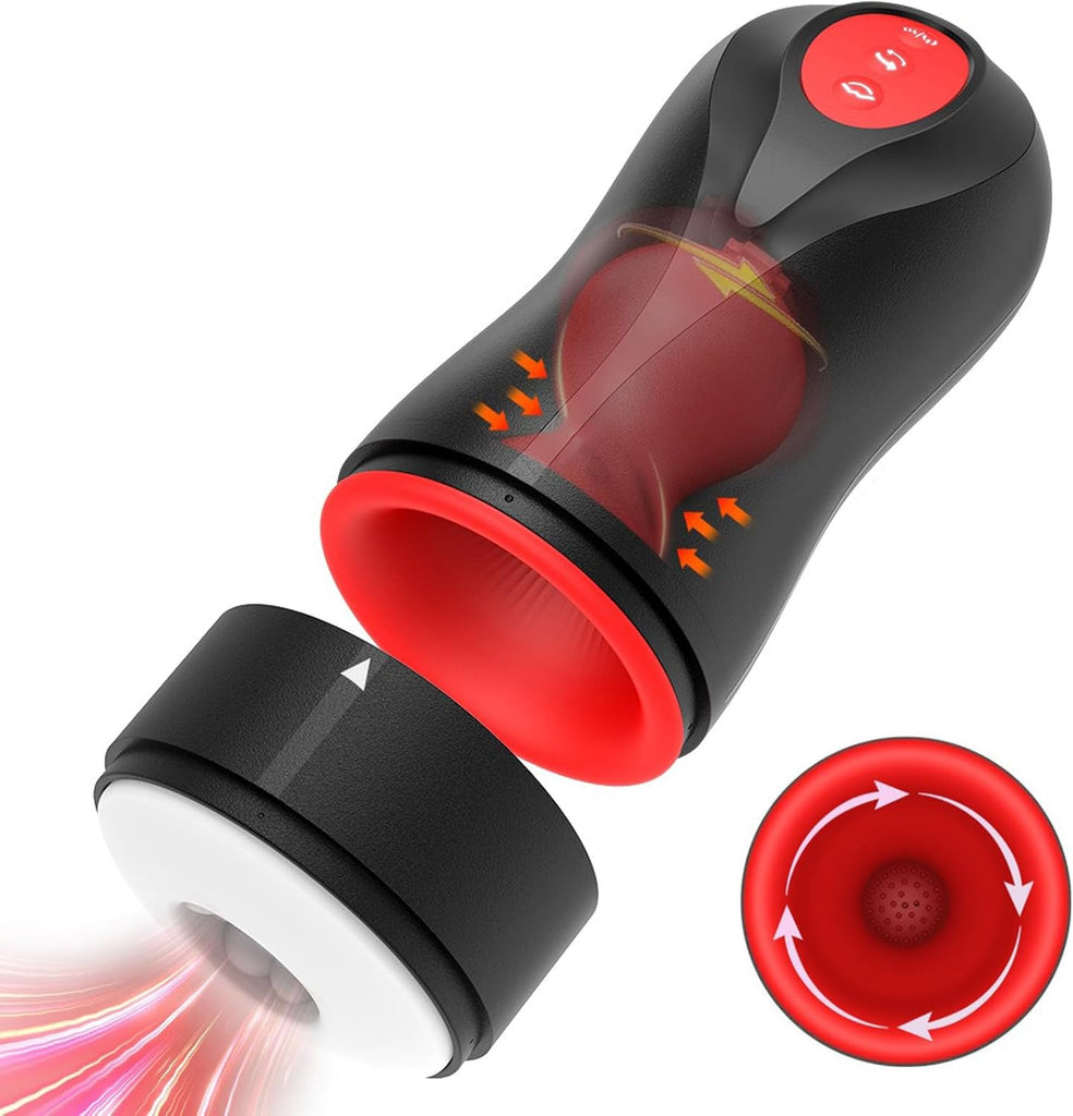 Electric Masturbator Cup,Masturbating for Men with 10 Vibrations,5Suction Modes, Masturbating for Men, Masturbating for Men Solo Pocket Pussy Masturbators, Trainer, Sex Toy for Couples
