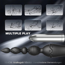 Laden Sie das Bild in den Galerie-Viewer, Analvibratoren für Mann Buttplug Analplug Vibration Sex Spielzeug für Paare G-Punkt Prostata Vibrator mit 10 Vibrationmodi Analkugeln Liebeskugeln mit Penisring Hoden Ring