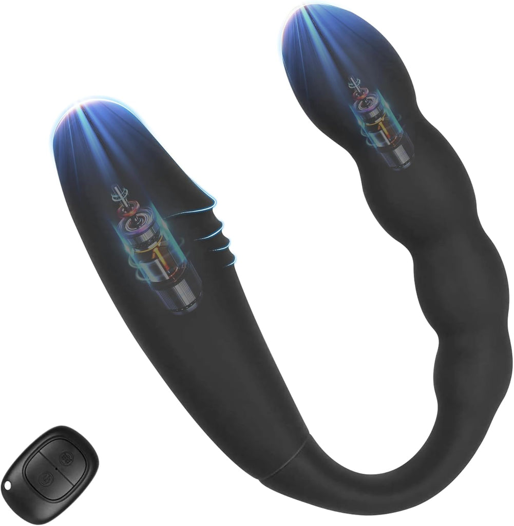 Doppeldildos Dildo Anal Vibrator Klitorisstimulator G-punkt Vagina Klitoris Anal Massage Drahtlose Steuerung Dildo Doppel Headed Vibratoren U-förmigen Sex spielzeug für Frauen Lesben Paar