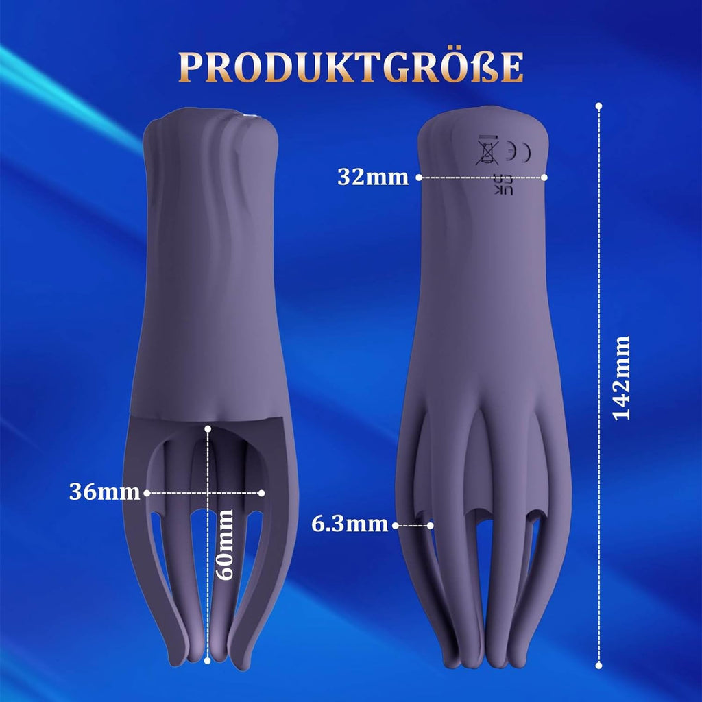 Elektrische Eichelvibrator,Penis-Vibrator im Griffdesign Mit 10 Vibrationsmodi Penistrainer Massagegerät,Elektrische Masturbator Cup Multiple Reize Sexspielzeug für Mann Silikon Männerpokal