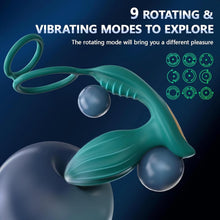 Laden Sie das Bild in den Galerie-Viewer, 360° Rotierendes Analvibrator-Prostata-Massagegerät mit APP Fernbedienung,Anal Plug Vibratoren 9 Vibrations &amp; 9 Rotationsmodi,Silikon Penisringe Analvibratoren Sexspielzeug für Männer Paare.