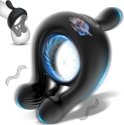 Penisring Vibrator, Penis Ring Sex spielzeug für Die Paare Penis Massagegerät für Langwährende Erektion, Sex Spielzeug für Die Männer mit 9 Vibrationsmodi, Erotisches Sexspielzeug Sex Toyset Damen