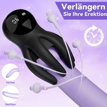 Laden Sie das Bild in den Galerie-Viewer, Masturbieren für Männer Elektrischer Masturbator - Sex Spielzeug für die Männer mit 10 verschiedenen Vibrationen zur Stimulation des Eichel und Verlängerung der Ausdauer, Stärker Power Penis Vibrator
