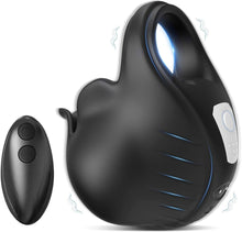 Laden Sie das Bild in den Galerie-Viewer, 2 in 1 Vibrierender Penisring mit 9 Vibrationsmodi und Fernbedienung Cockring Vibrator Sexspielzeug für Männer SM Herren Penisringe Vibratoren Massagegerät Langwährende Erektion Hodenvibrator
