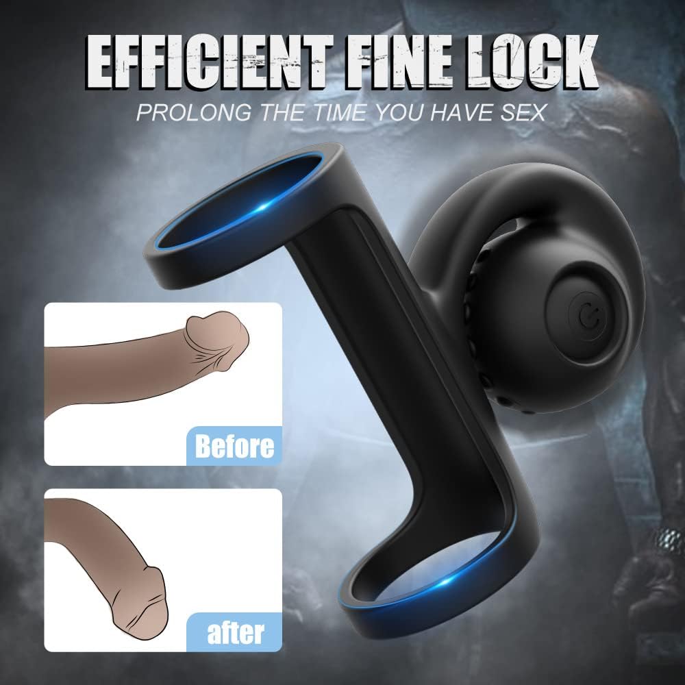 Penis Ring Vibratoren für Langwährende Erektion und Klitoris Stimulation mit 10 Vibrationsmodi Silikon Vibrierender Hodenring Penisring Massagegerät Erotisches Sex Spielzeug für Männer