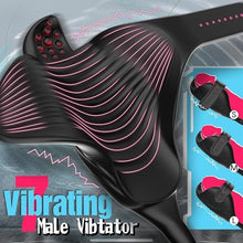 Laden Sie das Bild in den Galerie-Viewer, Männlicher Analvibratoren Penisringe Prostata Massagegerät Analplug mit 7 Vibrationen und 7 Teleskopmodi Dehnbar Silikon Penisringe Analvibratoren Sexspielzeug für Männer Paare