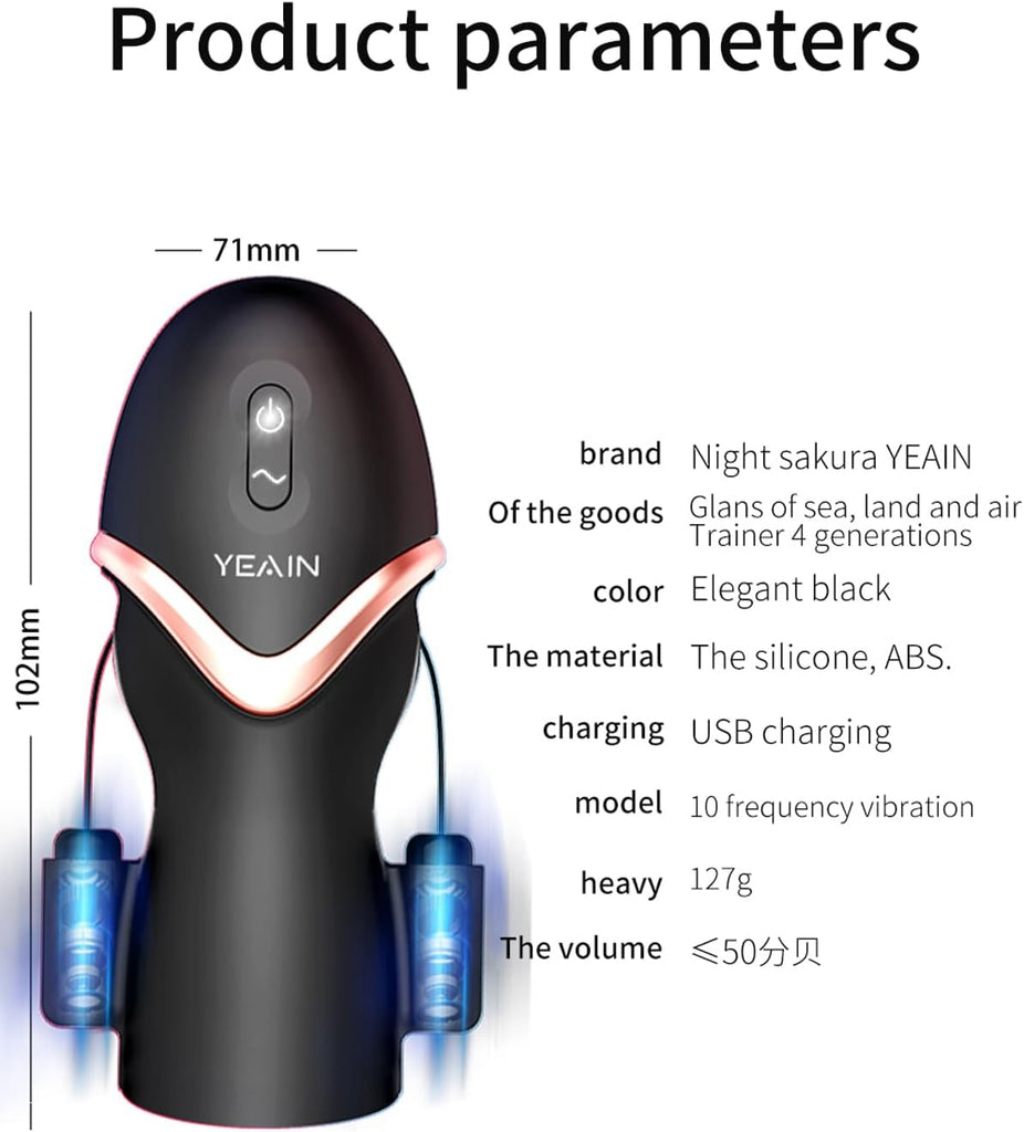 Elektrischer Masturbator Cup mit 10 Vibrationsmodi - Penisvergrößerung Training Masturbieren Penis Vibrator Masturbatoren Sex Spielzeug für die Männer Solo Sextoysets für Men