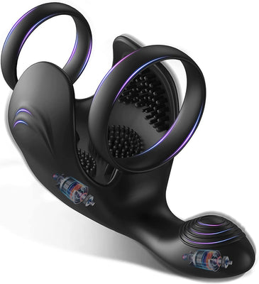 Mit 10 Vibrationsmodi Penistrainer Penismassagegerät Hodenring Bondage Ring Penisvibrator Vibrator SM Extreme Bondage Penis vibrierendes Sexspielzeug für Männer und Paare