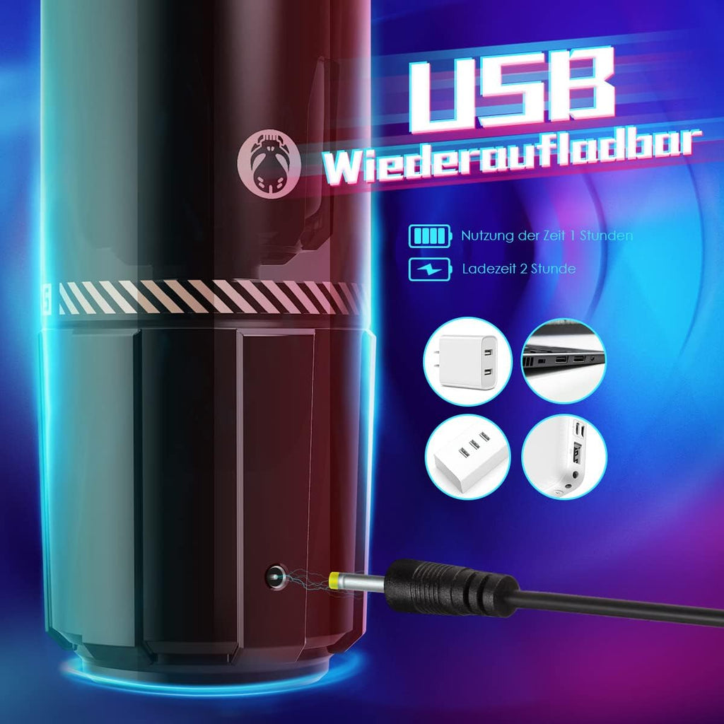 Elektrischer Masturbator Cup mit 8 Teleskop Rotierende Vibration Stoßfunktion, Sex Spielzeug für die Männer solo, Taschenmuschi Masturbieren für Männer Penis Masturbatoren, Sex Toys mit 3D Vagina