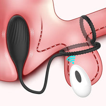 Laden Sie das Bild in den Galerie-Viewer, Prostata Massagegerät Analvibratoren mit Penisring für Mann mit 10 Vibrationsmodi Penis Stimulation Vibrator Anal Butt Plug mit Fernbedienung Analdildo Vibration Sexspielzeug für Männer Frauen