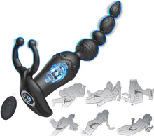 Laden Sie das Bild in den Galerie-Viewer, Analvibratoren für Mann Buttplug Analplug Vibration Sex Spielzeug für Paare G-Punkt Prostata Vibrator mit 10 Vibrationmodi Analkugeln Liebeskugeln mit Penisring Hoden Ring