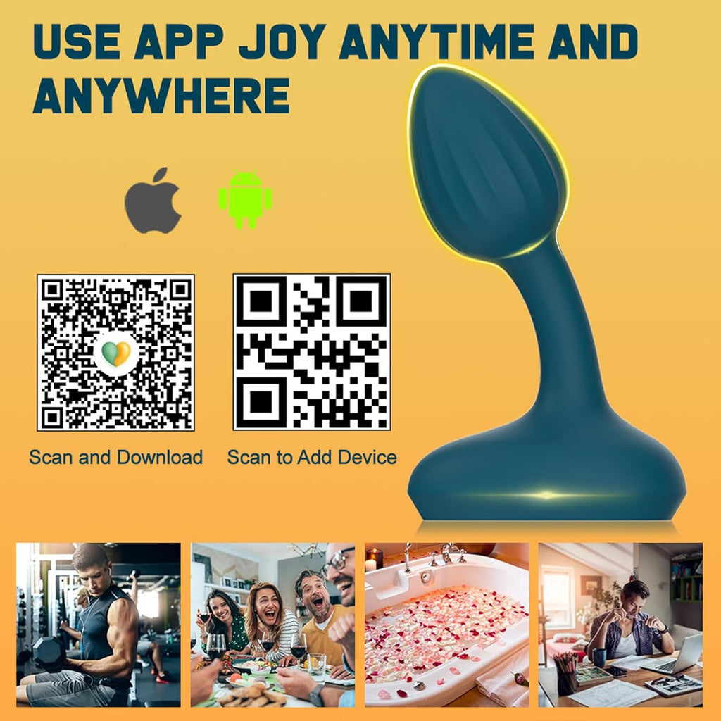 Analvibratoren für Mann Analplug mit APP-Steuerung und Fernbedienung Anfänger mit 10 Intensive Vibrationen Wiederaufladbarer Silikon Anus Vibration Prostata Massagegerät