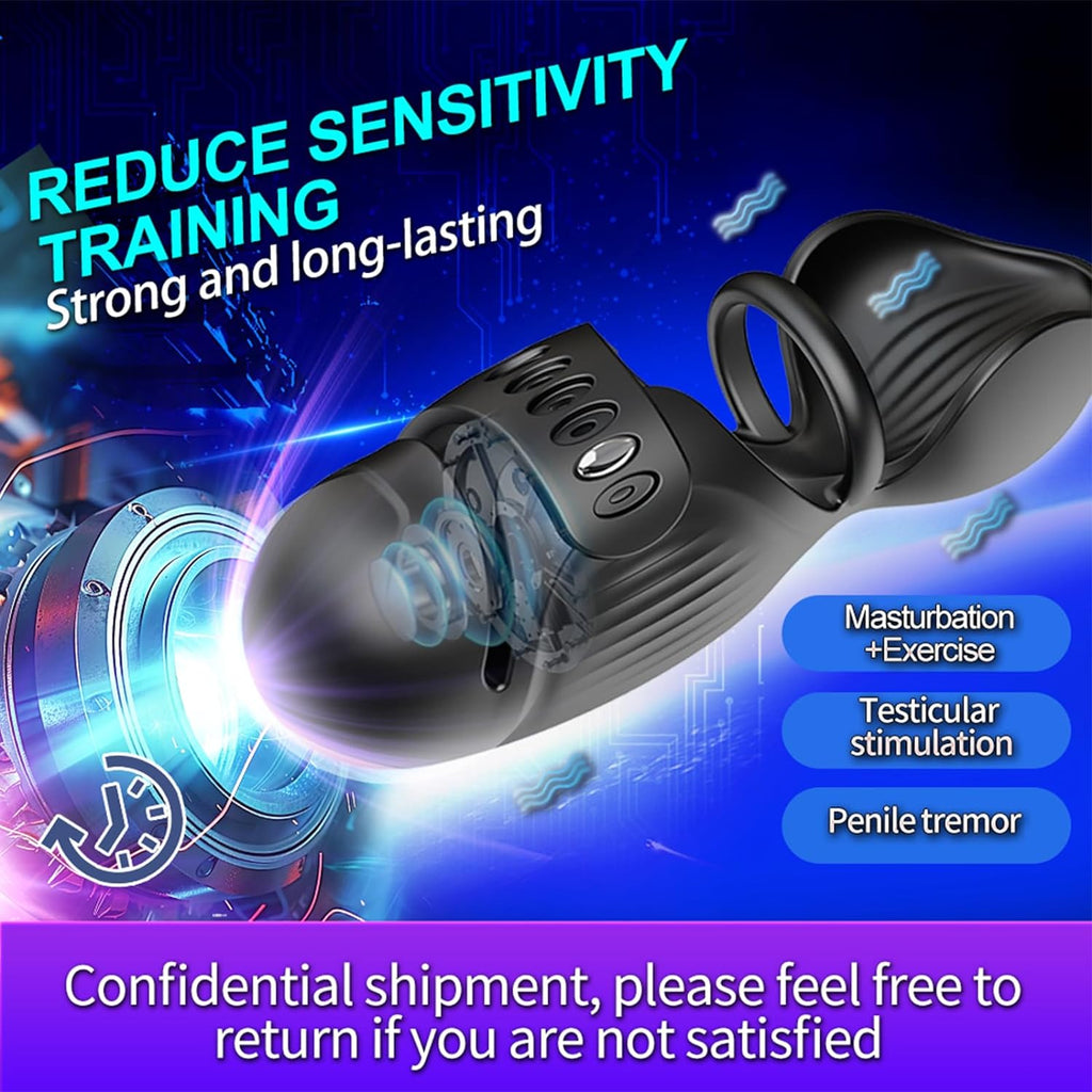 Elektrischer Masturbator Silikon Penis Trainer Vibrator mit 9 Vibrationsmodi, Eichel Stimulator Masturbatoren Mann mit App Steuerung Masturbieren Männer Sex Toys für Männer und Paare