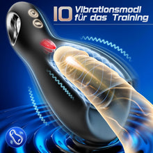 Laden Sie das Bild in den Galerie-Viewer, Sex Spielzeug für die Männer Masturbator, Elektrischer Masturbieren für Männer mit 5 Zungenleckmodi Hohler Ring, 3IN1 Penis Vibrator Sexspielzeug 360° Umwickeln Penistrainer 10 Vibrationsmodi Sex Toys