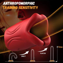 Laden Sie das Bild in den Galerie-Viewer, Penistrainer APP Steuerung Elektrischer Masturbator Eichel Stimulator für Männer mit 9 Vibrationsmodi Masturbatoren Oralsex Penis Vibrator Masturbieren Sex Spielzeug für die Männer Solo