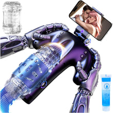 Laden Sie das Bild in den Galerie-Viewer, Masturbator Mann mit Handyhalter &amp; Doppelseitigen Tasten, 5 Schubmodi, 1-10 cm Stoßweg, Masturbator Männer Sex Sexspielzeug Masturbatoren