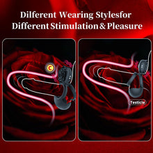 Laden Sie das Bild in den Galerie-Viewer, Männliche Blumenform Penisring Hoden Vibrierendes Sexspielzeug mit 10 Vibrationsmodi Penisring Vibrator Massage Penis Hoden Langanhaltende Erektion Sexspielzeug für Männer Paare