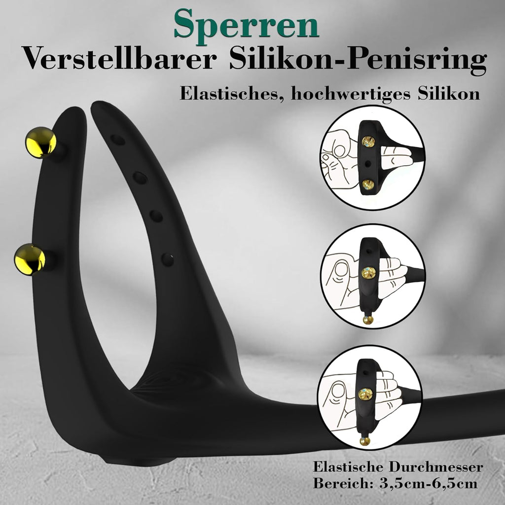 Prostata Stimulation Männer Sex Spielzeug für die Männer, Vibratorensets Analplug für männer Penisringe Vibrator Analvibratoren für mann Sexspielzeug für Paare Cockring groß mit 10 Vibrationsmodi