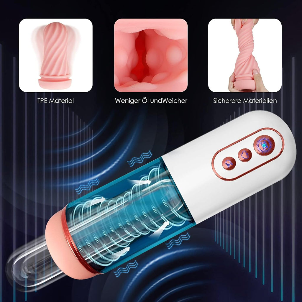 Elektrischer Masturbator Mann Handfrei Cup mit 7 Saug- und Vibrationsmodi, Penispumpe Vibrator Sex Spielzeug für die Männer Sex Toys, Masturbieren für Männer, Taschenmuschi Penis Masturbatoren