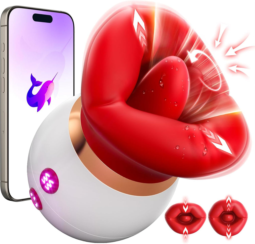 Sauger Vibration für Frauen 360°Rotierende Vibrator Sex Spielzeug für die Frau mit 3 Saugmodi 10 Zungenlecken Sexspielzeug für Klitoris Stimulator Erotik Sex Toys, Sex Spielzeug für die Paare mit APP