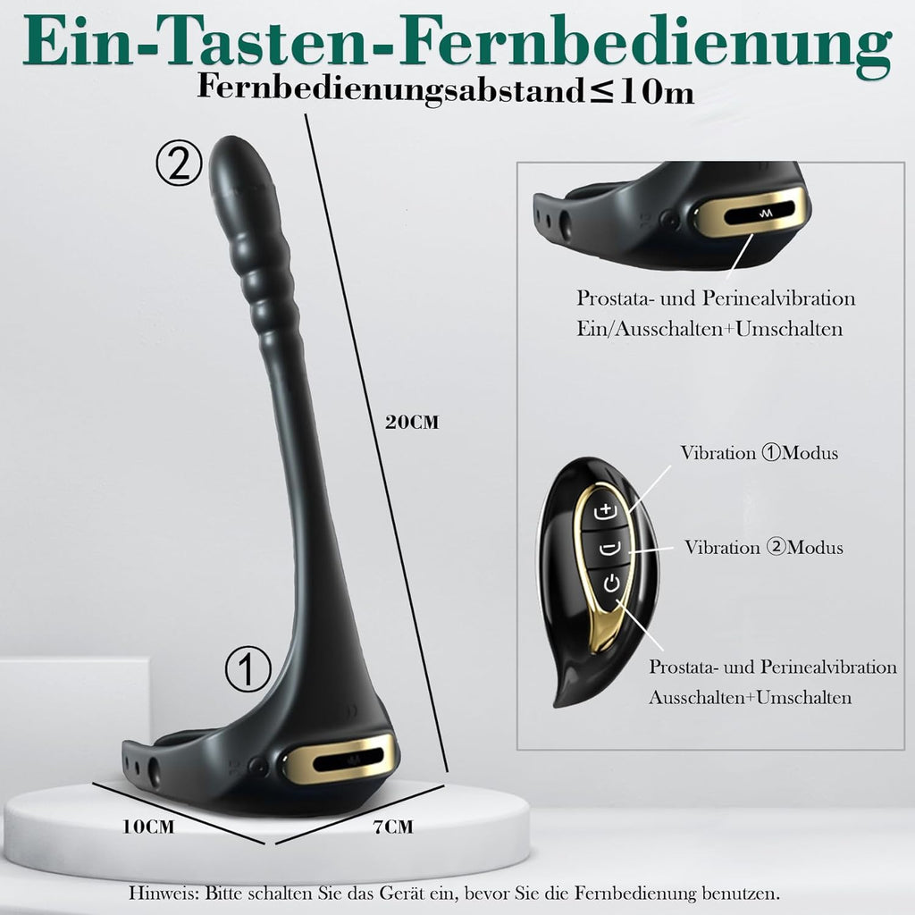 Prostata Stimulation Männer Sex Spielzeug für die Männer, Vibratorensets Analplug für männer Penisringe Vibrator Analvibratoren für mann Sexspielzeug für Paare Cockring groß mit 10 Vibrationsmodi