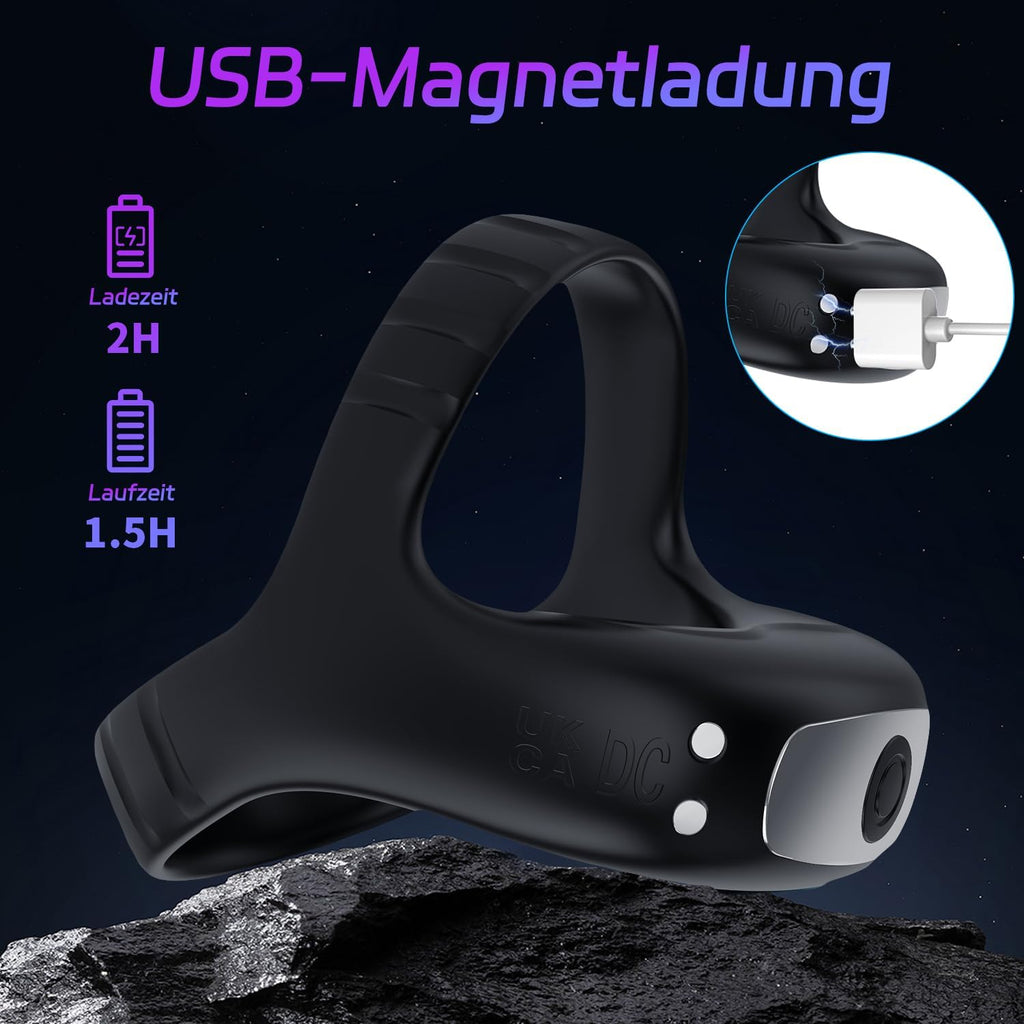 Vibrator für männer mit 9 modi APP Steuerung Cockringe für herren gummi Sex spielzeug für die paare Penies ring Vibratoren für männer Sex sexspielzeug für männ zum befriedigen (APP-Steuerung)