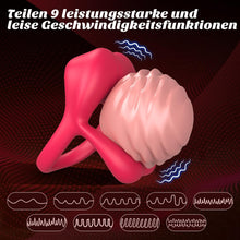 Laden Sie das Bild in den Galerie-Viewer, Penisring Penis Vibrator Sex Spielzeug für die Paare, Penies Ring für Sex Penisringe mit Klitoris Stimulator, Sexspielzeug für Paare Extrem Sex Dual Penis Ring, Erotisches Sex Toys Cockring für Männer