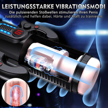 Laden Sie das Bild in den Galerie-Viewer, LED Mastrubrator für Manner Handfrei mit Schub, Saug und Vibrationsmodi, Penis Vibratorensets Sexspielzeug für Manner Solo
