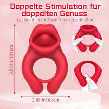 Laden Sie das Bild in den Galerie-Viewer, Penisring Vibrator, Sexspielzeug für die Paare Extrem Penis Vibrator 10 G-Punkt Vibrationsmodi and 10 Zungenlecken Klitoris Stimulator Cock Ring Sex Spielzeug für die Männer Frauen