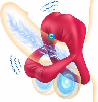 Penisring Penis Vibrator Sex Spielzeug für die Paare, Penies Ring für Sex Penisringe mit Klitoris Stimulator, Sexspielzeug für Paare Extrem Sex Dual Penis Ring, Erotisches Sex Toys Cockring für Männer