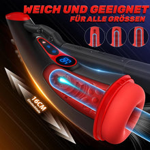 Laden Sie das Bild in den Galerie-Viewer, Masturbieren für Männer, Sex Spielzeug für die Männer mit 9 Saugmodus und Vibrationsmodi, Elektrischer Masturbator Cup 3D Realistische Vagina Heizung, LCD Display Taschenmuschi Blowjob Penis Vibrator