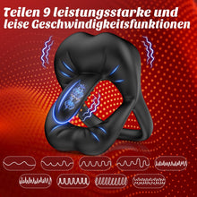 Laden Sie das Bild in den Galerie-Viewer, Dual Penisring Vibrator mit 360° Verstellbarem Tongue Klitorisstimulator, Sex Spielzeug für die Paare Männer, Penis Ring Sexspielzeug für Paare Extrem Sex, Penisringe Sextoysets für Paare Sex Cockring