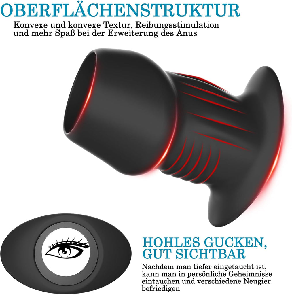 BDSMAGE Anal Tunnel Plug Set,Analplug für Paare Frauen Männer,Spekulum Plugs Sexspielzeug Analspielzeuge Analdehner erotisches Sexspielzeug für Paare extrem Sex Fisting (S+M+L+XL)