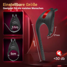 Laden Sie das Bild in den Galerie-Viewer, Sex Spielzeug für die Männer Penisring mit Einstellbare Größe, Cockring Vibration Sex Spielzeug für Paare mit Rabbit Vibrator für Klitoris, Erotik Sexspielzeug Penis Ring Sex 7 Vibrationsmodi Sex Toys