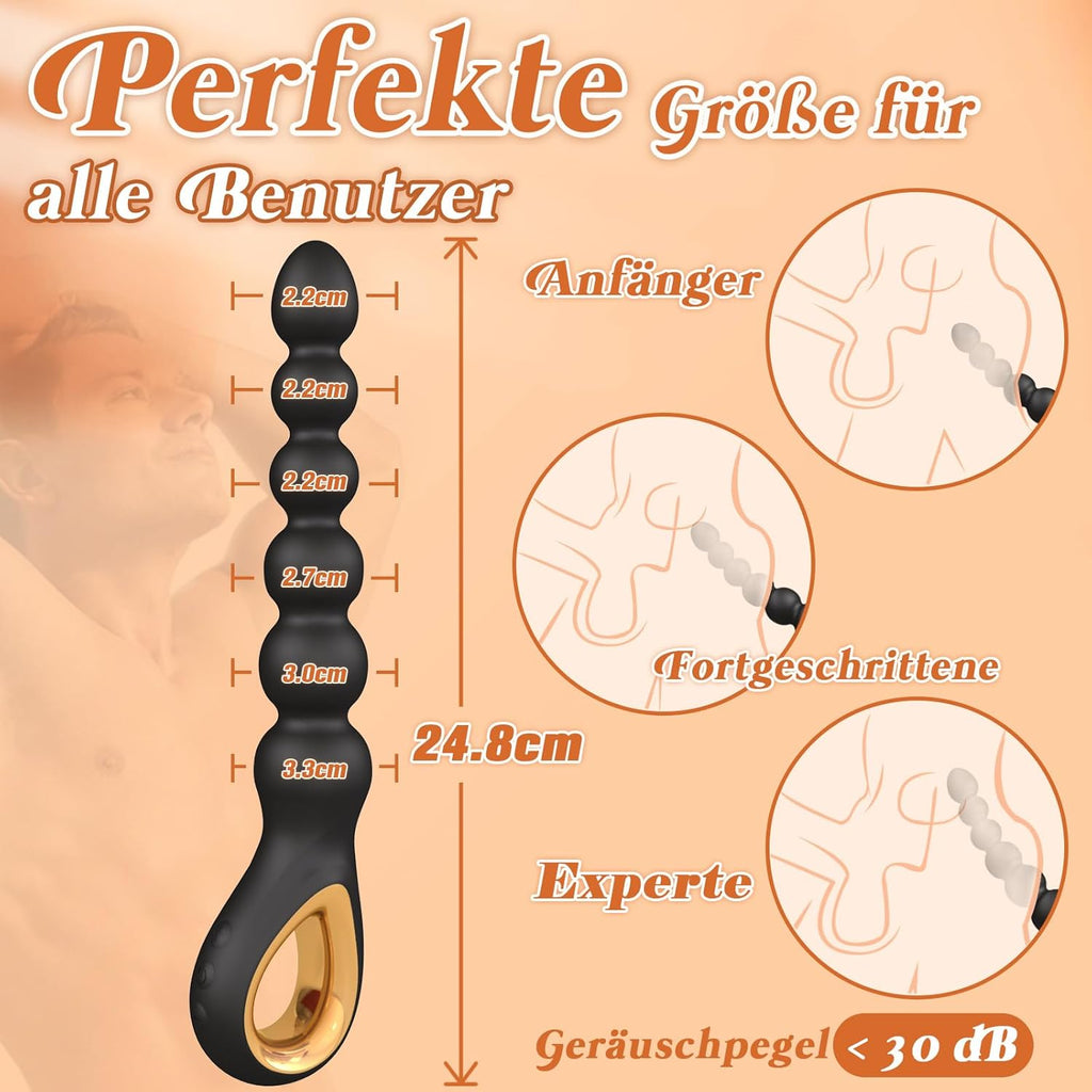 Analkugeln Analkette mit 6 Anal Beads, Sex Spielzeug anal Vibrator Prostata Stimulation Männer Analplug Sexspielzeug Buttplug Analplugs Analspielzeuge, Analvibratoren für Männer Anfänger Die Paare