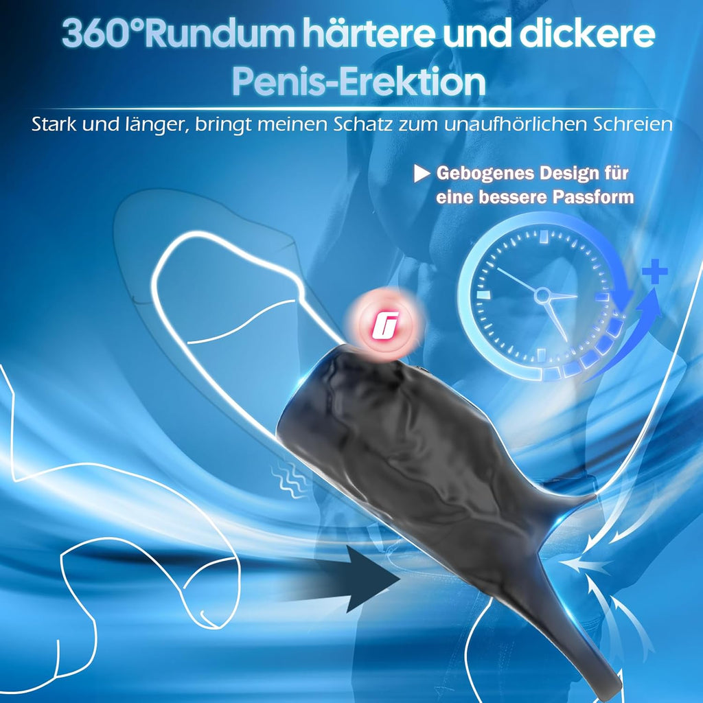 Penisring Sex Spielzeug für die Männer,Masturbator Penisringe mit 9 Vibration,Vibrator Penishülle SexSpielzeug,Penismanschetten Sex Toys,Cockring Sex Spielzeug für die Paare