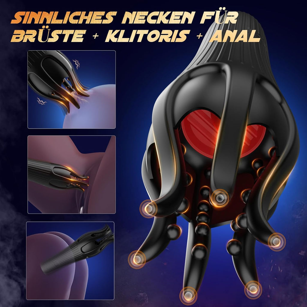 Masturbieren für Männer Penis Eichel Stimulator, Sex Spielzeug für die Männer Zunge Oralsex Masturbator 10 Modi, Vibratorensets Sexspielzeug für Männer Solo Paare Masturbatoren Taschenmuschi