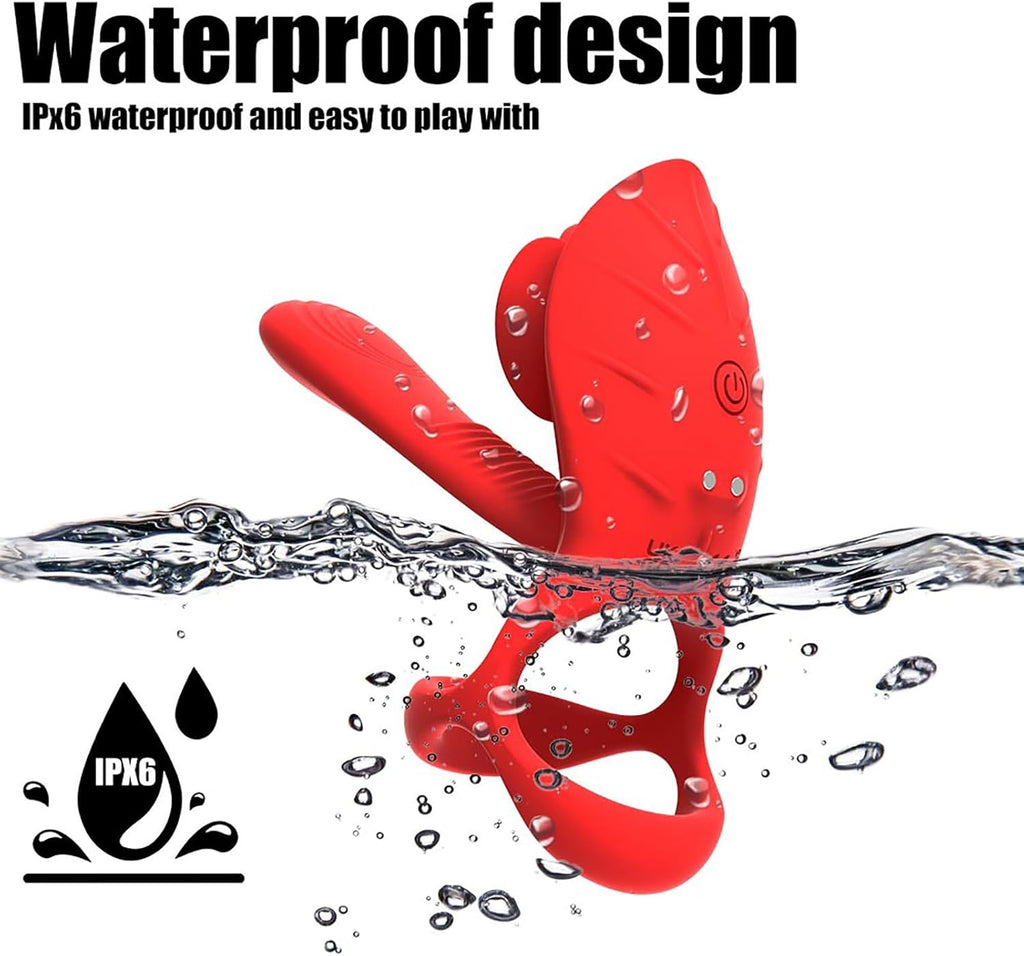 Buntune Vibrierender Cockring Sexspielzeug für die Männer Paare Silikon Penisring Vibratoren mit Klitoris Stimulator und 10 Vibrationsmodi Fernbedienung Paarvibrator Penis Ring