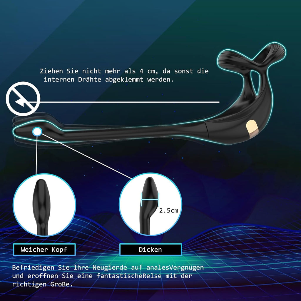 Dreieckiger Penisring Sex Spielzeug für die Männer, Penis Ring Erotik Sex spielzeug für Paare extrem sex, Cockring Erotisches Sexspielzeug für Klitoris, 10 Vibrationsmodi Dual Penisringe Massagegerät