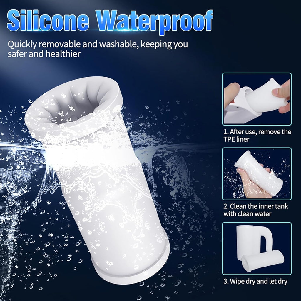 lektrischer Masturbator Cup Handfrei 5 Teleskop Rotationsmodi offenes Masturbieren für Männer wasserdicht Masturbatoren Taschenmuschi,Stroker Training Automatischer Elektrischer Masturbator