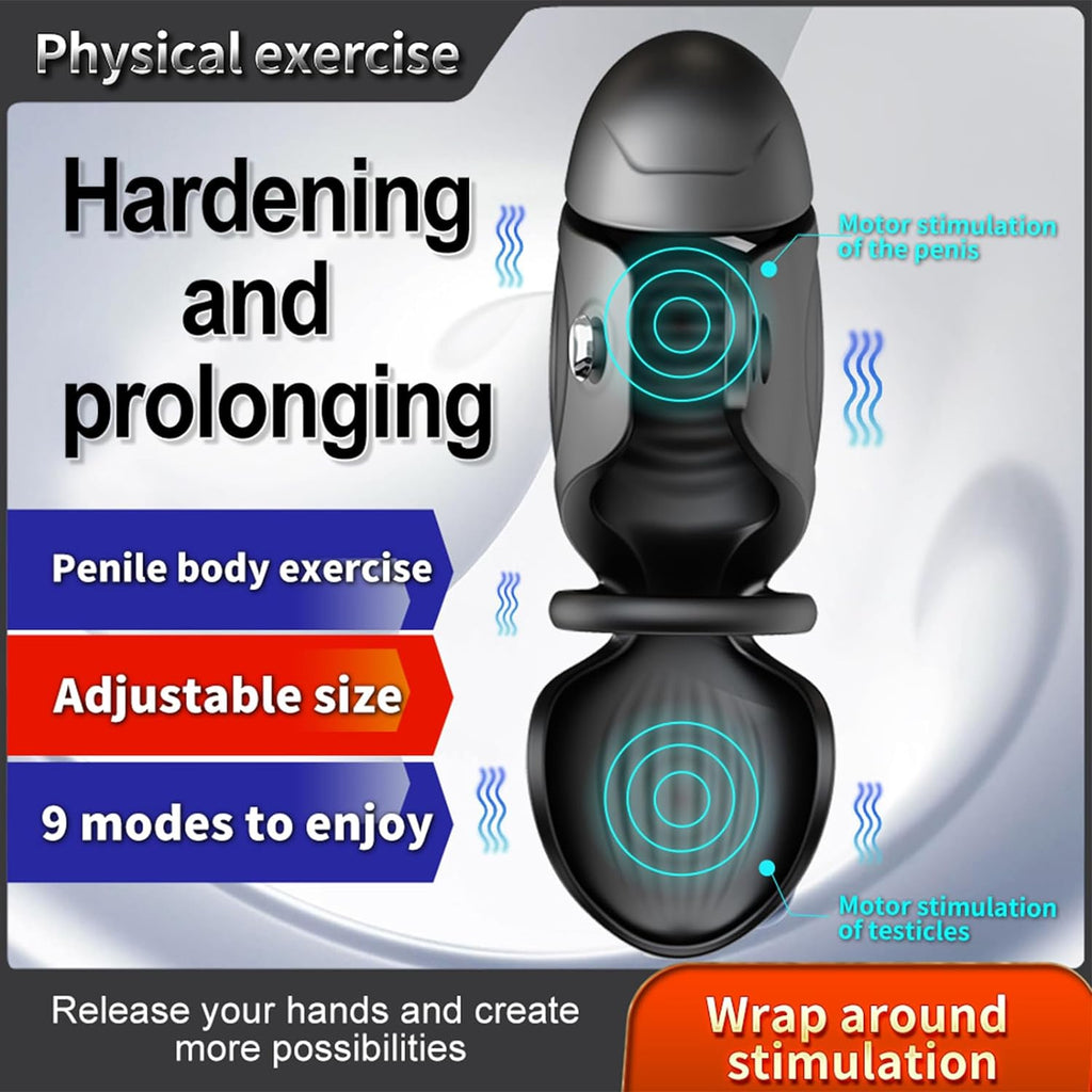 Elektrischer Masturbator Silikon Penis Trainer Vibrator mit 9 Vibrationsmodi, Eichel Stimulator Masturbatoren Mann mit App Steuerung Masturbieren Männer Sex Toys für Männer und Paare