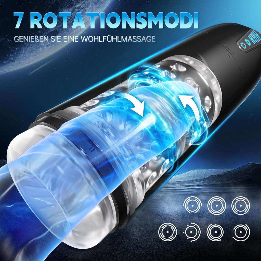 Elektrischer Masturbator Cup, Masturbieren für Männer mit 7 Saugmodi 7 Rotationsmodi, Blowjob Taschenmuschi Penis Stimulator 3D Realistischer Vagina Pussy Sex Spielzeug für die Männer Sex Toys