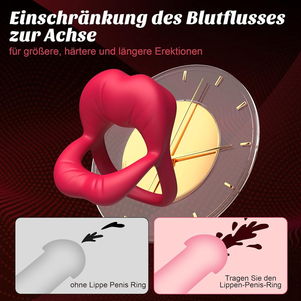 Penisring Penis Vibrator Sex Spielzeug für die Paare, Penies Ring für Sex Penisringe mit Klitoris Stimulator, Sexspielzeug für Paare Extrem Sex Dual Penis Ring, Erotisches Sex Toys Cockring für Männer