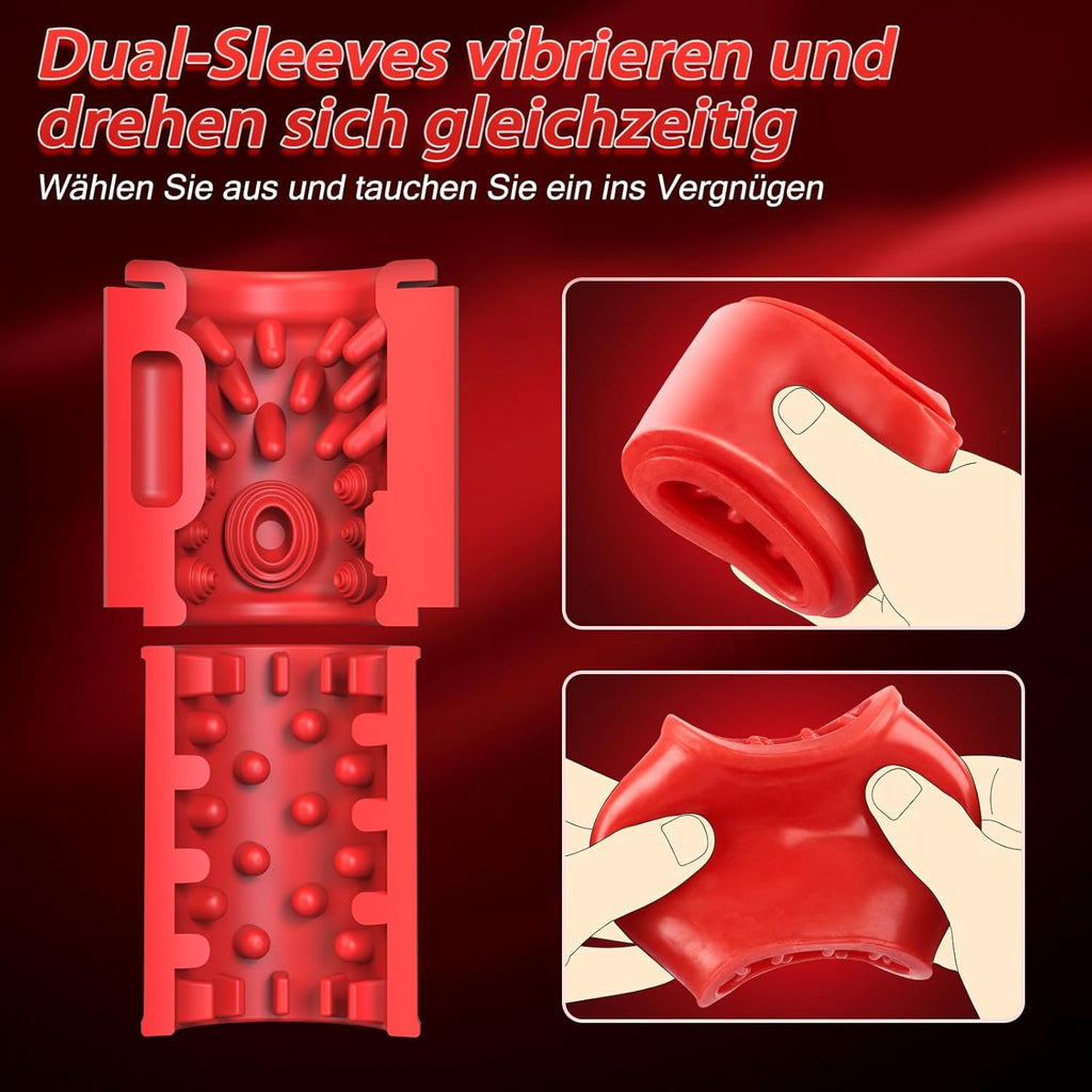 Elektrischer Masturbator Sex Spielzeug für die Männer - Masturbieren Sexspielzeug für Männer Solo Paare Extrem Sex mit 10 Vibrierend & Rotierend, Taschenmuschi Penis Masturbatoren Blowjob Sex Toys