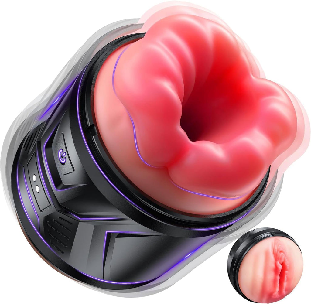 Masturbieren für Männer Masturbator, Realistisch Vagina blowjob Simulator Sex Spielzeug für die Männer Taschenmuschi 10 Vibrationen, Vibratorensets für Männer Sexspielzeug Solo, Sex Toy Mastur