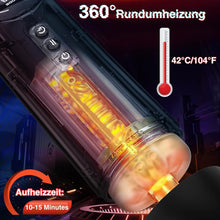 Laden Sie das Bild in den Galerie-Viewer, Masturbator Sex Spielzeug für die Männer solo, Masturbieren elektrisch mit Heizung 10 Vibrations-, 4 Saug- und 4 Schubmodi, Mann Penis Pumpe Pussy Sexspielzeug Blowjob Taschenmuschi Groß Masturbatoren
