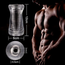 Laden Sie das Bild in den Galerie-Viewer, Masturbieren Mann, Manuelle Masturbator Cup Sex Spielzeug für die Männer mit 3D Realistische Vagina Oralsex, Mini Tragbar Kristall Penis Trainingsgerät Masturbation Taschenmuschi für Männer