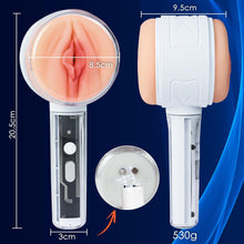 Laden Sie das Bild in den Galerie-Viewer, Elektrischer Masturbator Cup mit 3 Modi 7 Frequenz,Masturbieren für Männer Sex Toys Masturbieren für Männer Taschenmuschi Penis Masturbatoren mit 3D Realistischer Vagina Anal,Spielzeug für die Männer